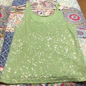NWT sequin Old Navy tank top